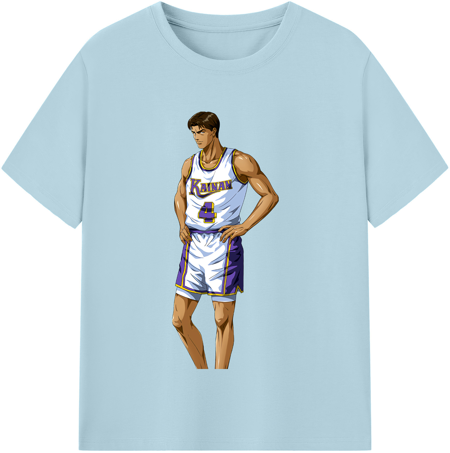 SLAM DUNK／スラムダンク 綿100％半袖Tシャツ（フロントプリント）